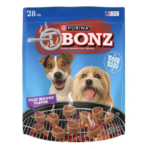 Purina T-Bonz Filet Mignon Flavored Steak Shaped Soft and Chewy Dog Treats