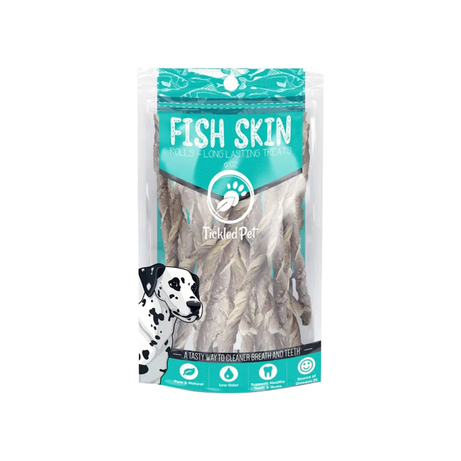 Tickled Pet Icelandic Codfish Skin Rolls Dog Treats