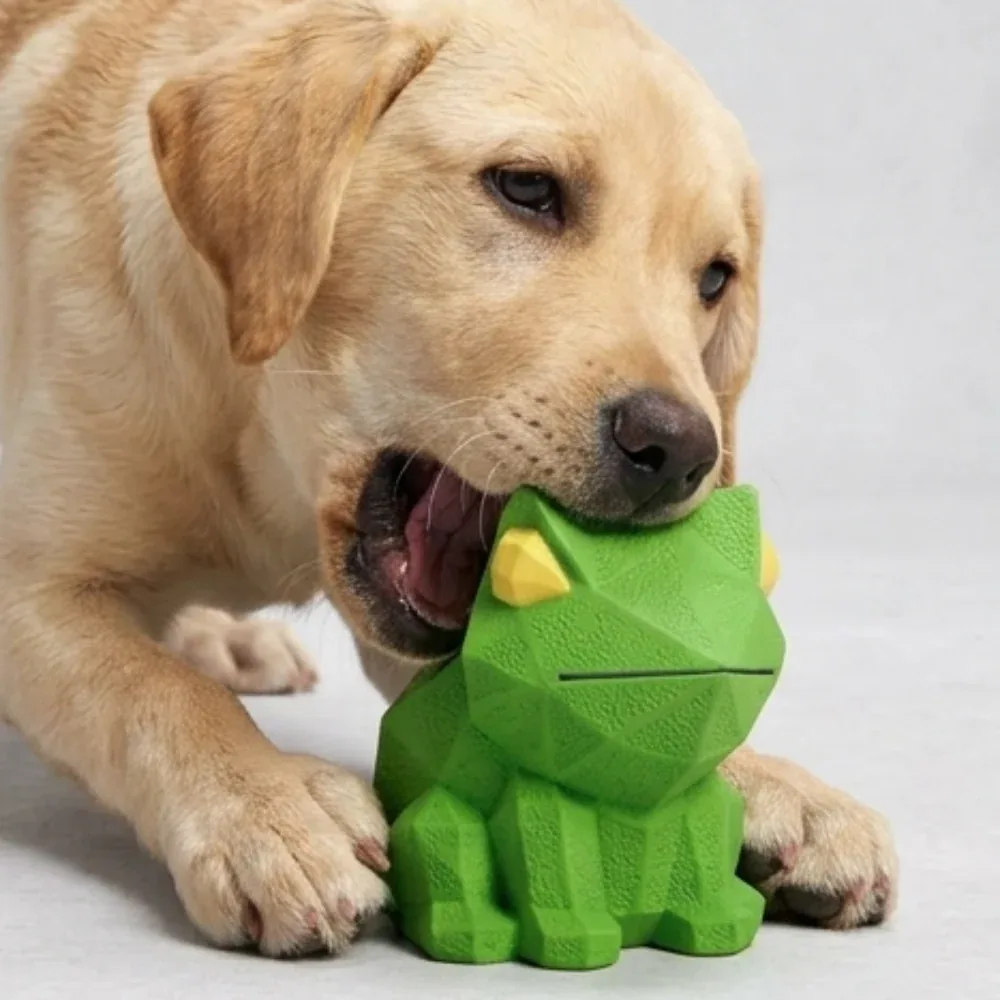 Skatrs Standing Frog Latex Chew Toy for Dogs (Green) - Image 2