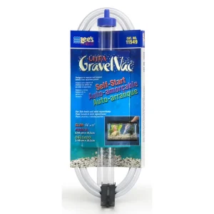 Lee's Aquarium & Pet Products Ultra GravelVac Self-Start Aquarium Gravel Vacuum Cleaner with Clip 1 1/4 in x 12 in, Slim