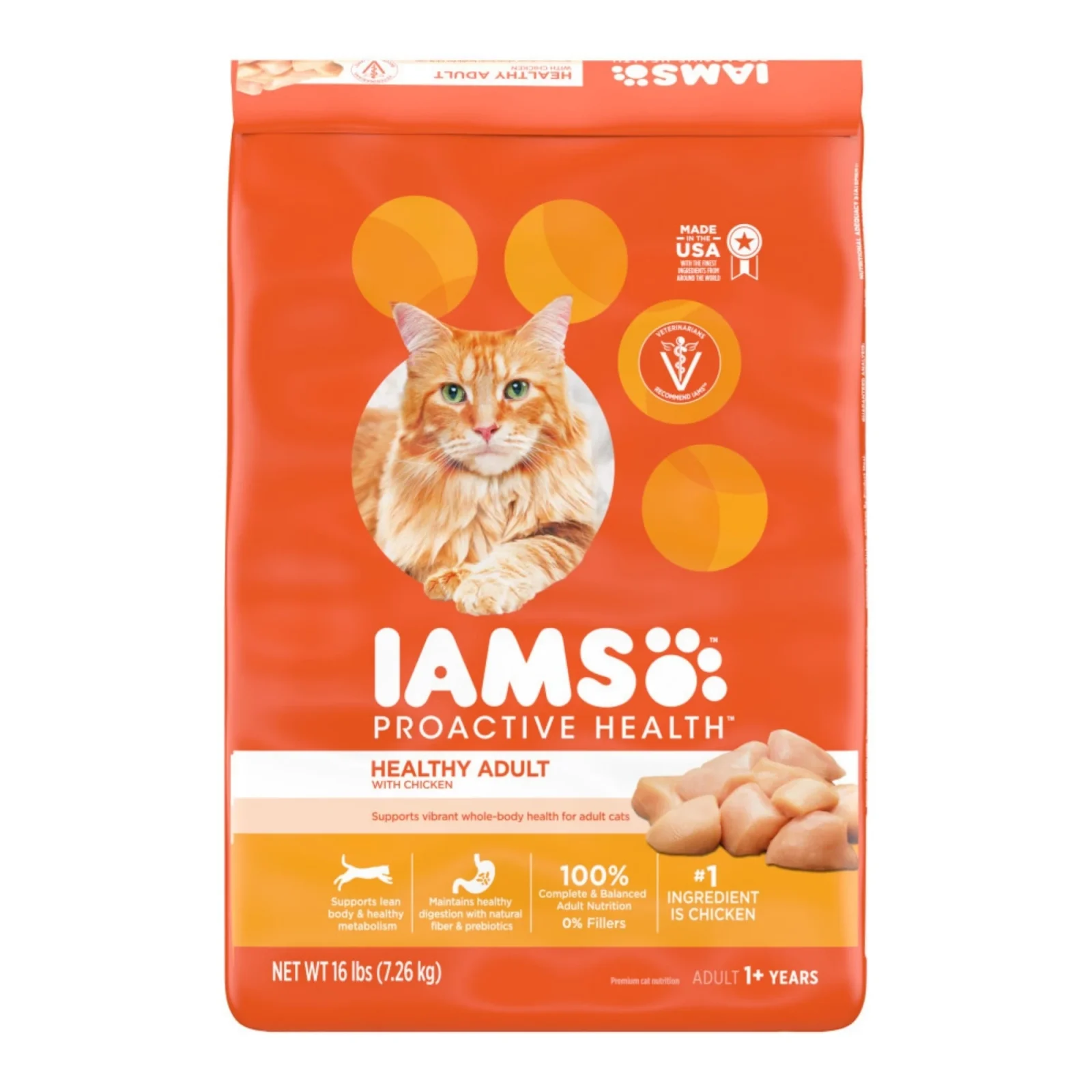 IAMS ProActive Health Adult Dry Cat Food - Real Chicken, 22 lb