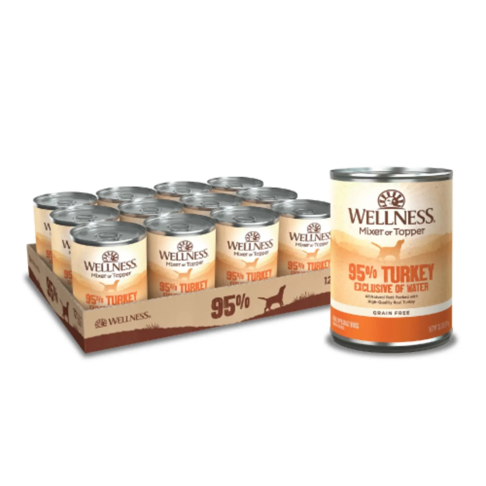 Wellness Dog Complete Health 95% Turkey, 13.2 oz each, Case of 12