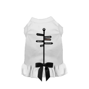 Bark Fifth Avenue Fancy Directions Dog Dress & Shirt - Designer Logo Pet Apparel