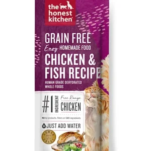 The Honest Kitchen Grain-Free Dehydrated Cat Food - Free-Range Chicken & Wild-Caught Whitefish, 1 oz each, Case of 10