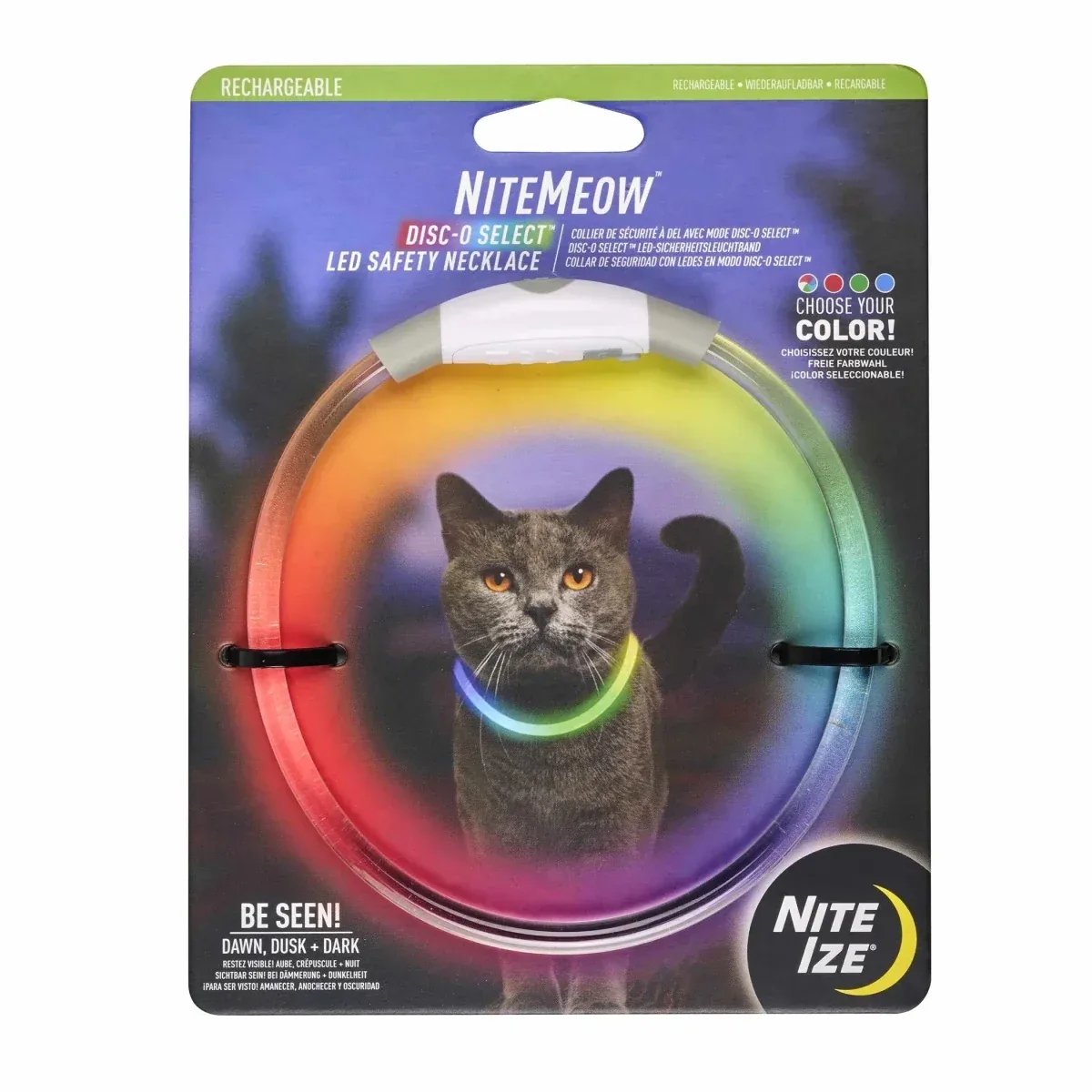 Nite Ize NiteMeow Rechargeable LED Safety Necklace - Disc-O Select - Image 2