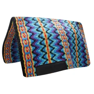 TuffRider Abilene Western Show Blanket with Wear Leathers- Purple/Red- 34 x 40