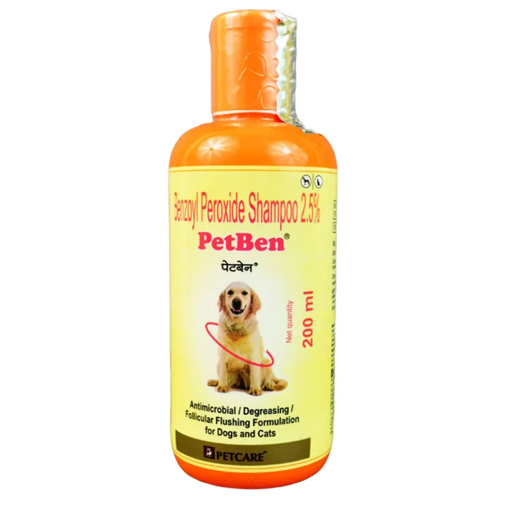 Petcare Petben (Benzoyl peroxide) Shampoo for Dogs & Cats (200ml) - Image 2