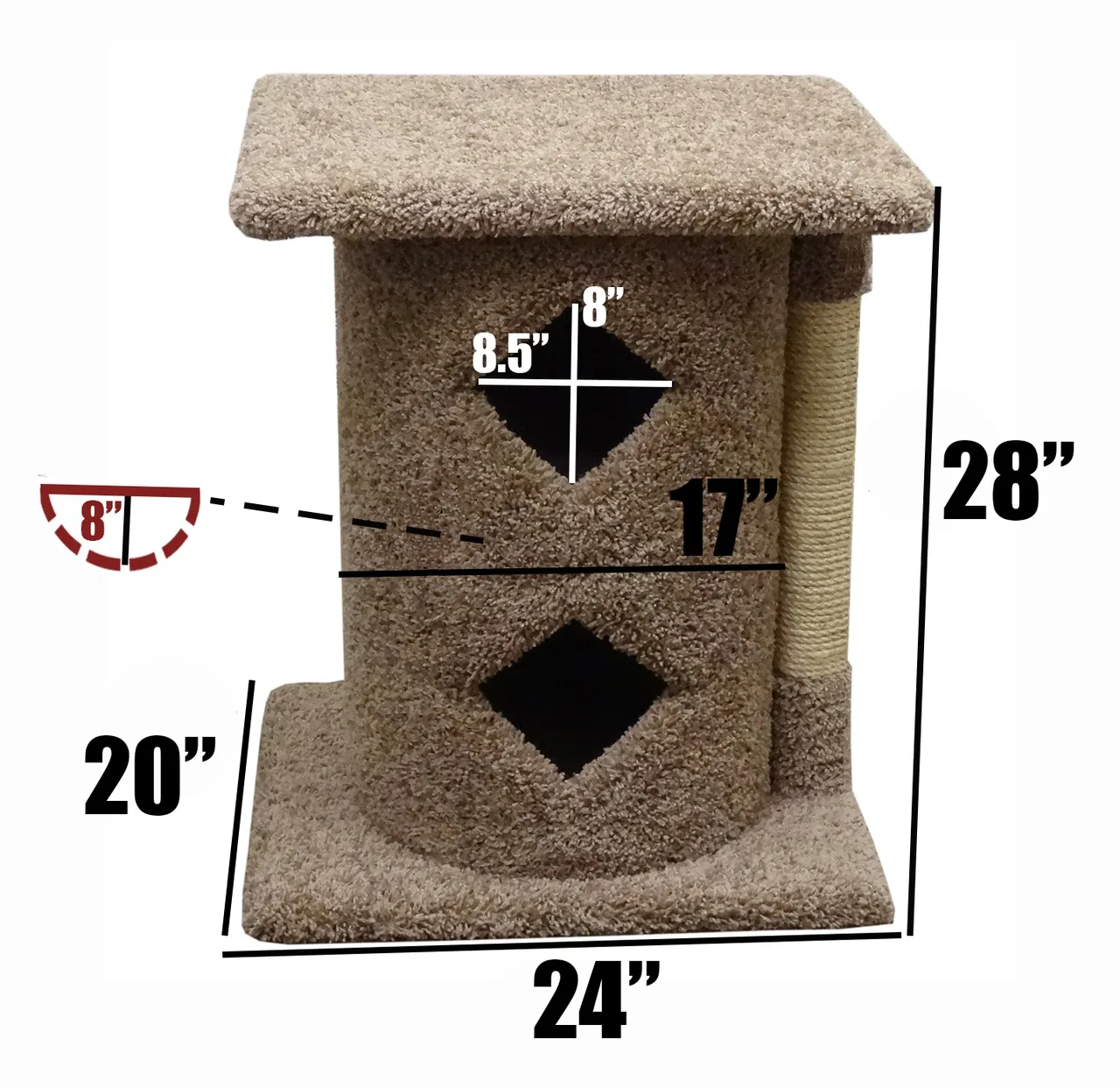 Premier 2-Story Cat Cavern — Solid Wood Indoor Cat Condo & Lounge - Image 2