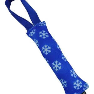 American Dog Snowflake Fire Hose Squeaky Floating Dog Toy 11 in