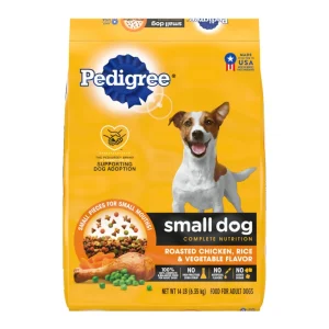 Pedigree Complete Nutrition Small Breed Adult Dry Dog Food Roasted Chicken, Rice & Vegetable 14 lb