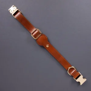 Charlotte Handcrafted Calfskin Leather Dog Collar - Compatible with AirTag