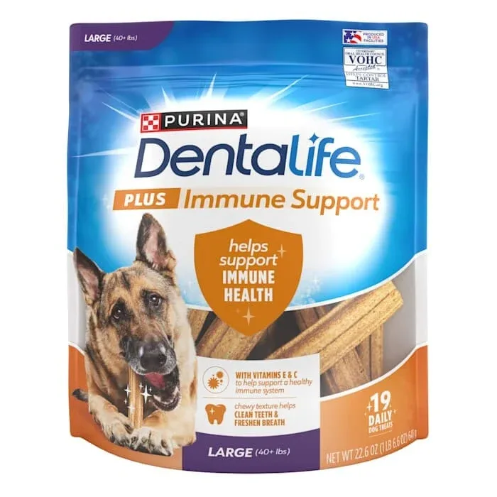 Purina DentaLife + Immune Support Chicken Apple and Blueberry Dental Dog Treats - Large - Image 2