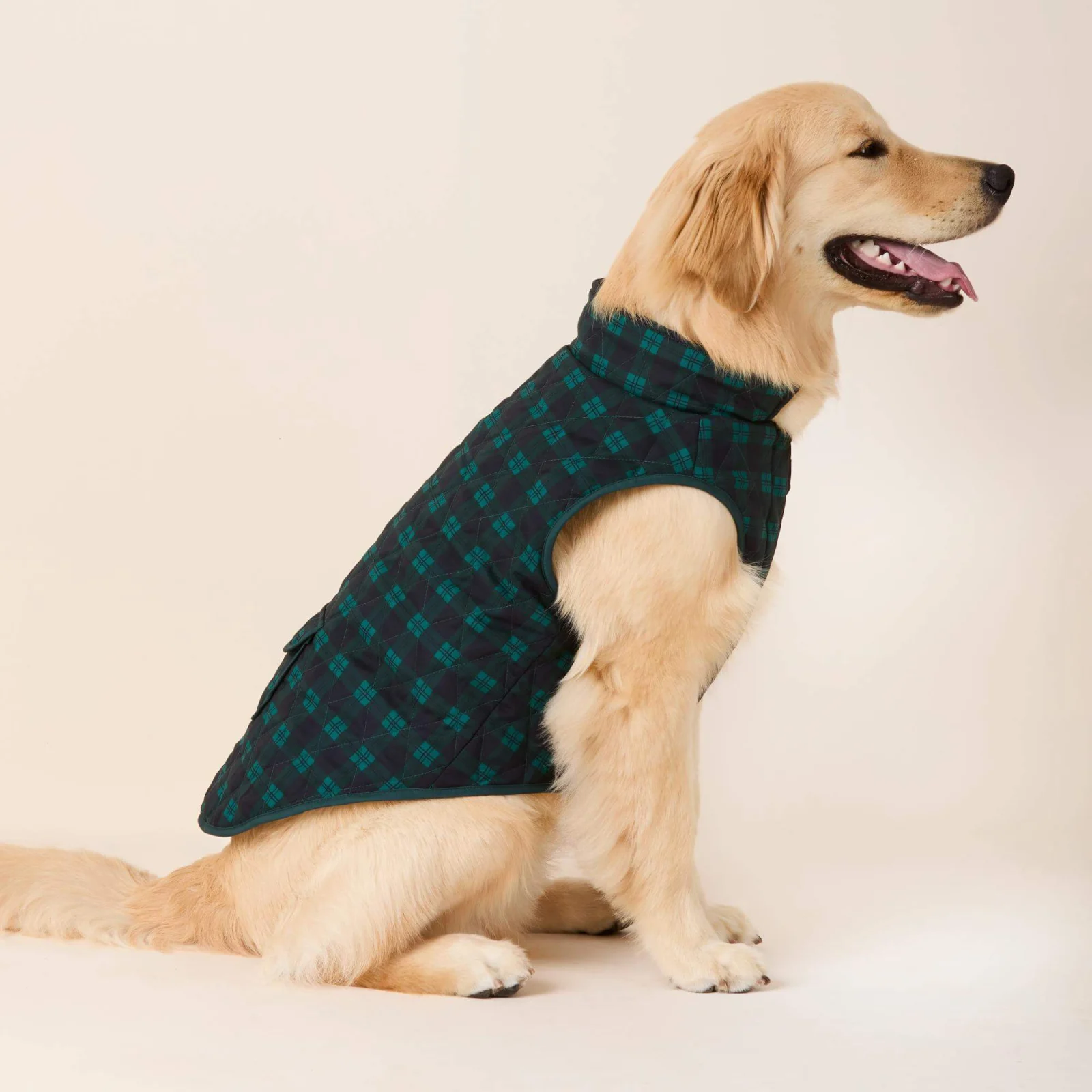 Black Watch Plaid Reversible Dog Jacket - Image 2