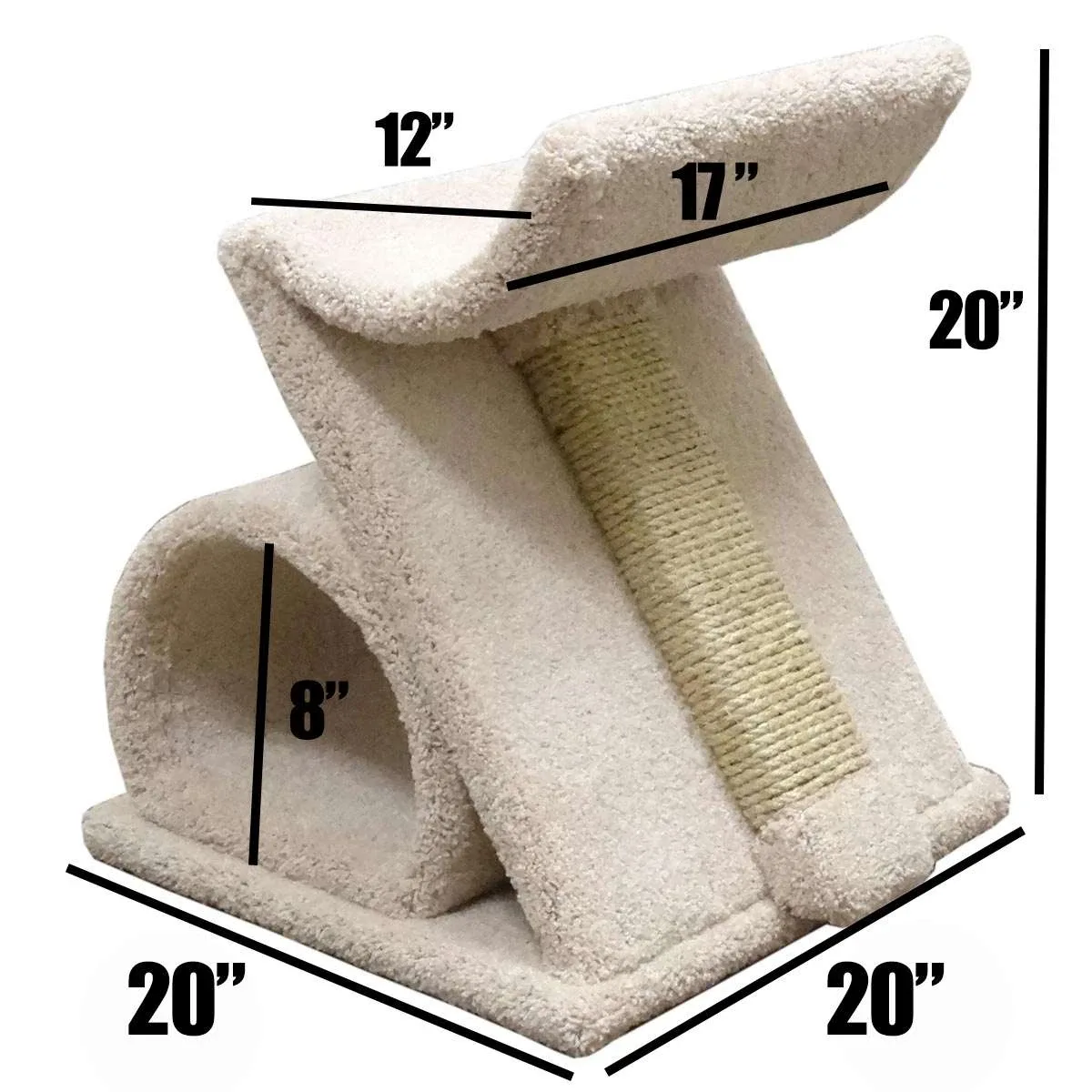 Premier Z Cat Scratcher — Solid Wood Angled Scratching Post for Cats - Image 2