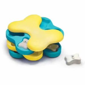Nina Ottosson Dog Tornado Interactive Treat Dog Puzzle Dog Toy Blue/Yellow Level 2