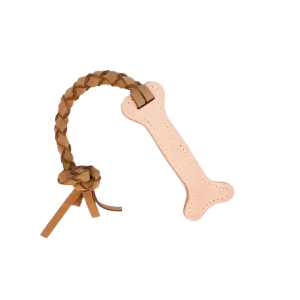 Leather Bone Tug Toy