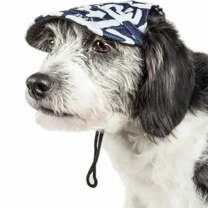 Pet Life ® 'Bone Cappa' Graffiti Sculptured Uv Protectant Adjustable Fashion Dog Hat Cap