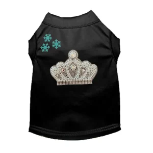 Snow Prince Tee for Dogs - Winter Dog Shirt with Rhinestone Crown by Bark Fifth Avenue