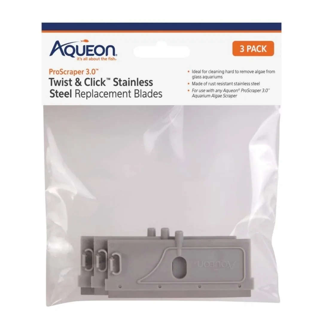 Aqueon ProScraper 3.0 Twist Click Stainless Steel Replacement Blades