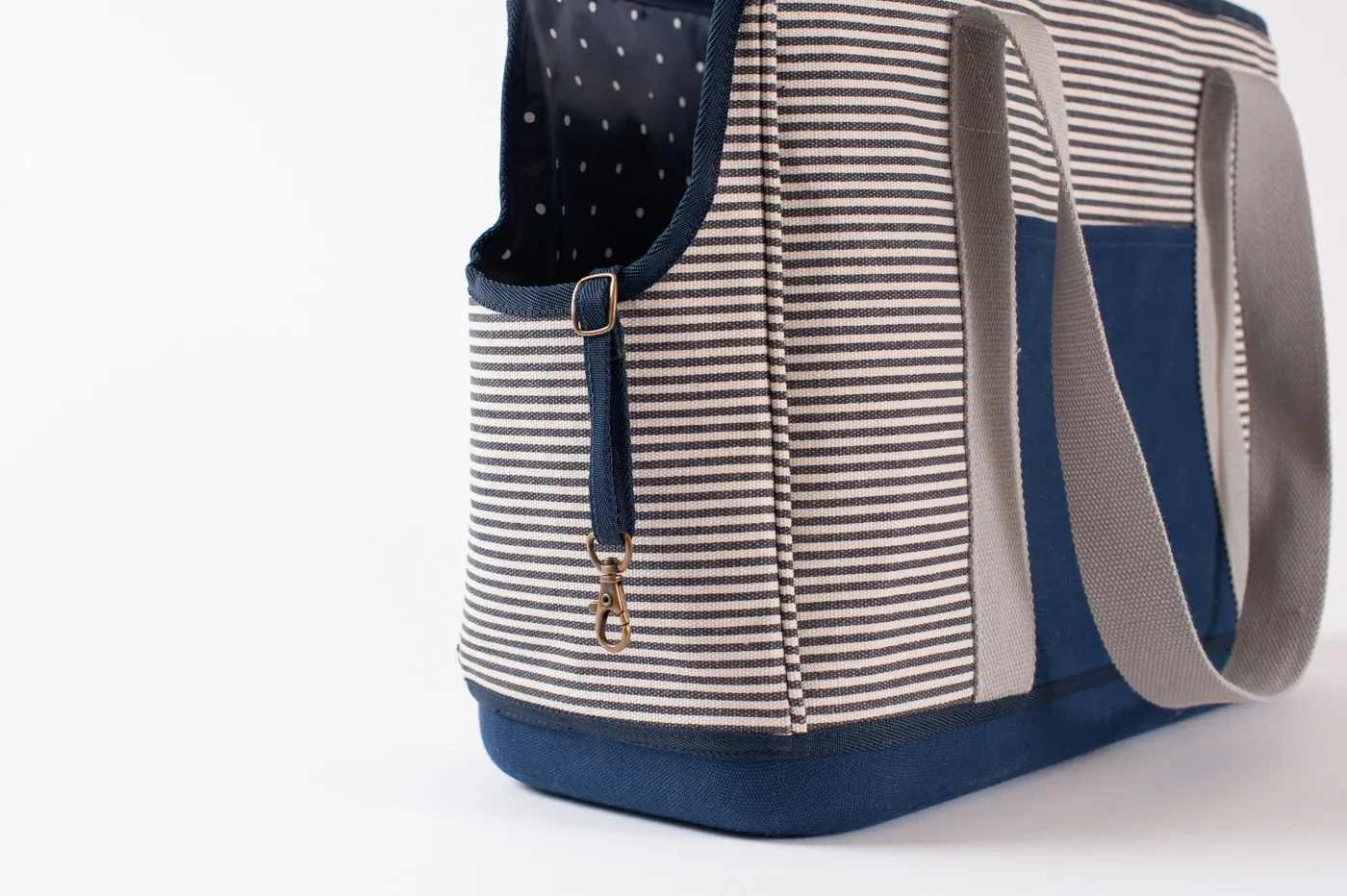 LeftPine x P.L.A.Y. Navy Striped Dog Carrier - Image 2