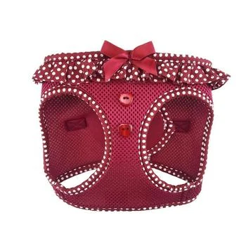 American River Choke Free Dog Harness Polka Dot Collection - Wine Polka Dot - Image 2