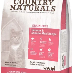 Grandma Mae's Country Naturals Grain-Free Dry Cat Food Salmon, 3 lb