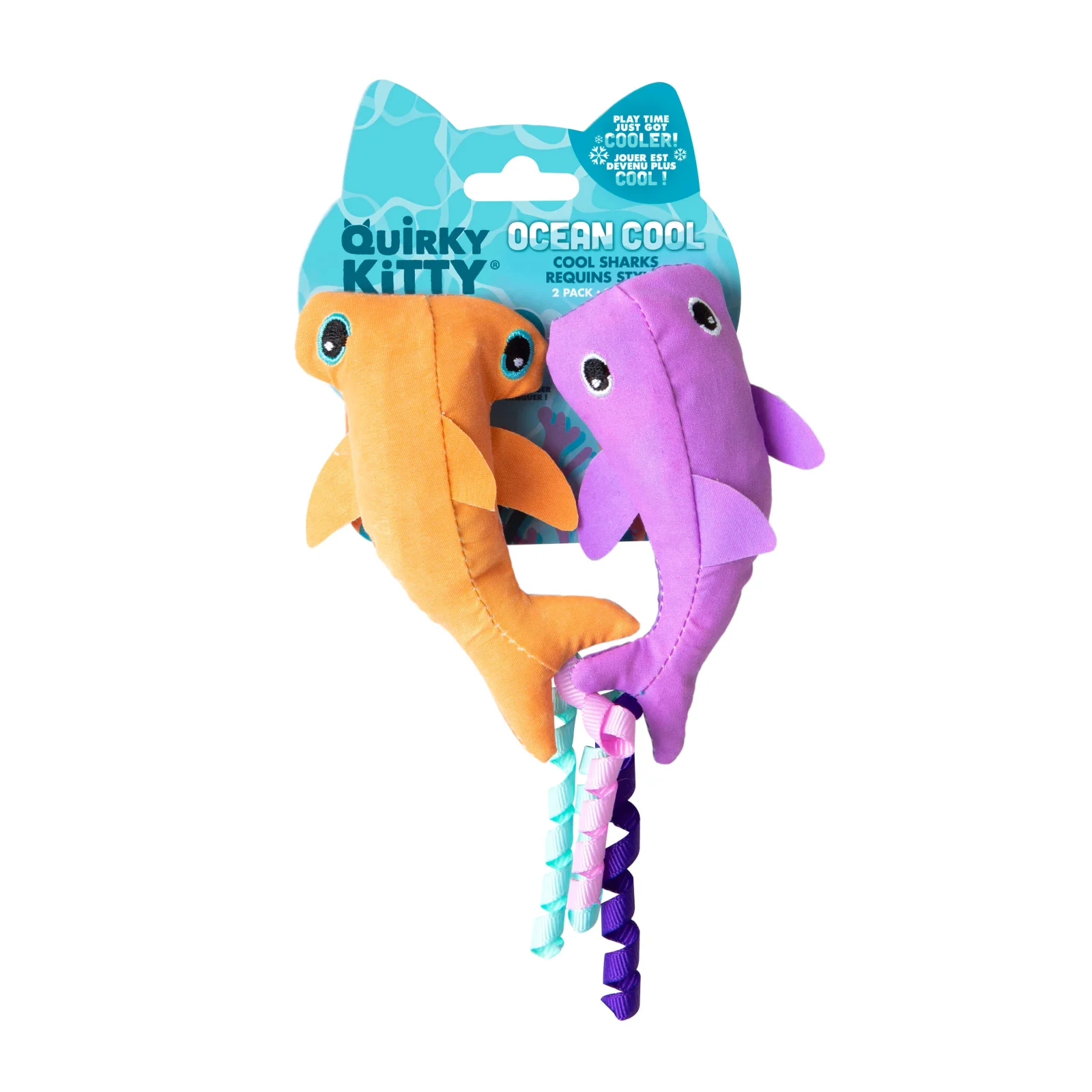 Quirky Kitty Color Changing Shark 2pk – Ocean-Themed Catnip Cat Toys - Image 2