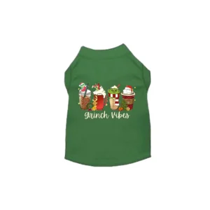 Grinch Vibes Holiday Dog Tee and Dress by Bark Fifth Avenue