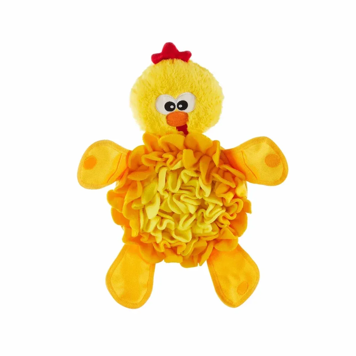 Nina Ottosson Snuffle Palz Chicken Interactive Plush Dog Puzzle Dog Toy Yellow Large