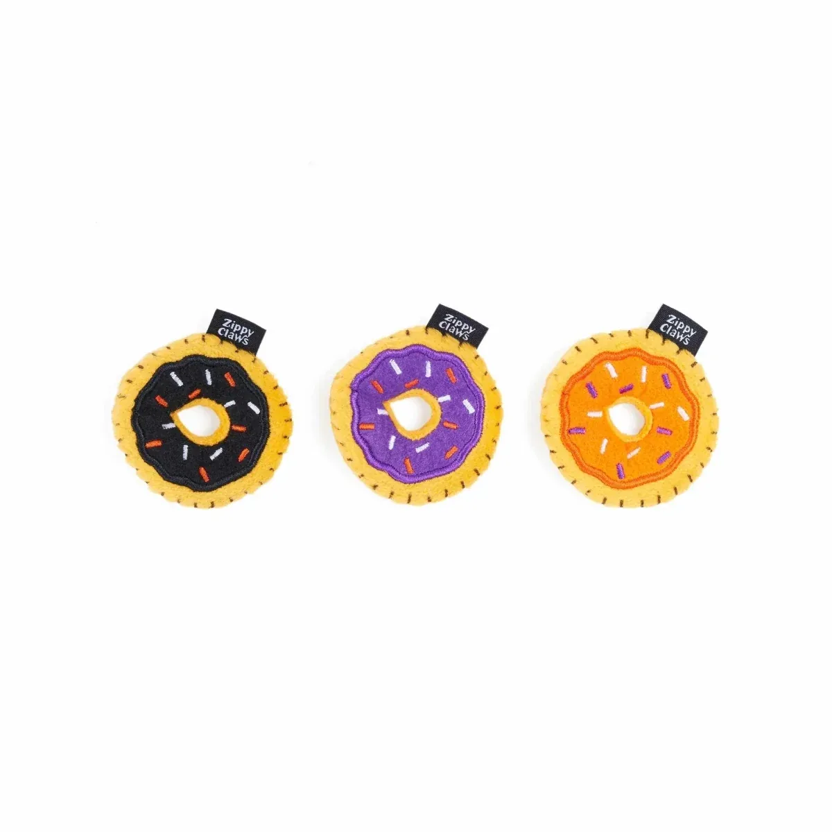 ZippyClaws Halloween Mini Donutz Cat Toy, 3-Count
