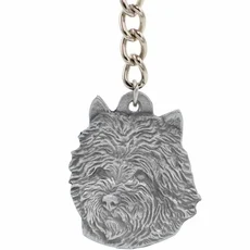 Dog Breed Keychain USA Pewter - Carin Terrier (2.5") - Image 2