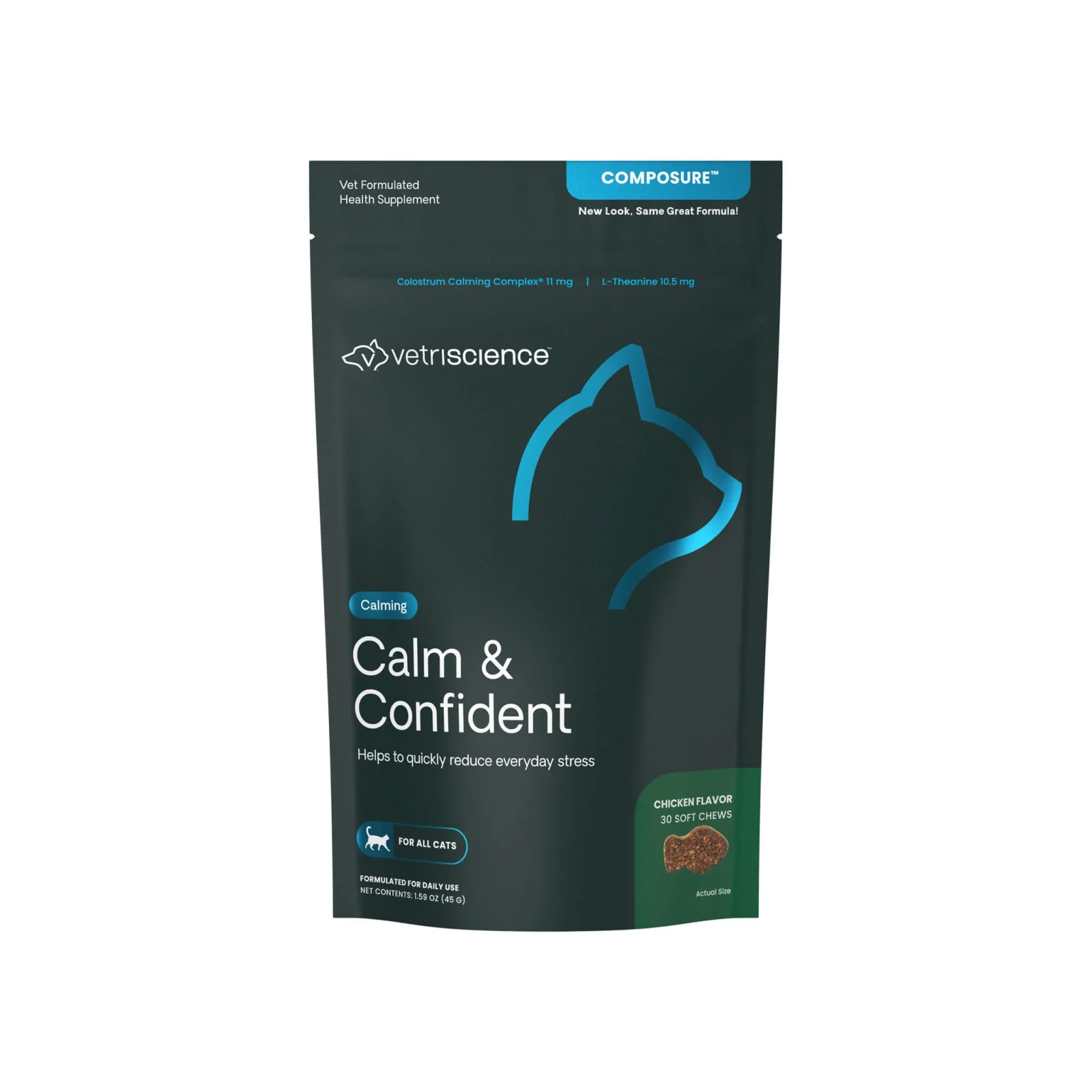 VetriScience Calm & Confident Cat Supplement Soft Chews