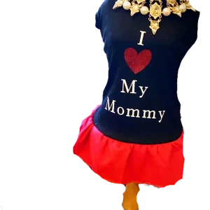 I Love My Mommy Dog Dress - Valentine's Day Dog Dress by Bark Fifth Avenue
