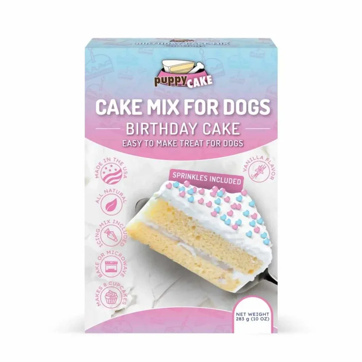Puppy Cake Mix Birthday Cake Flavored with Pupfetti Sprinkles 10 oz - Image 2