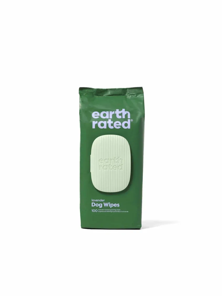 Earth Rated Lavender Dog Grooming Wipes 100 ct