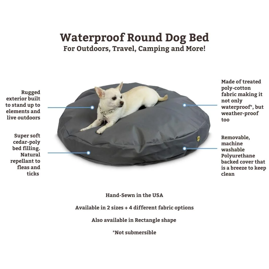 Waterproof Round Dog Bed - Image 2