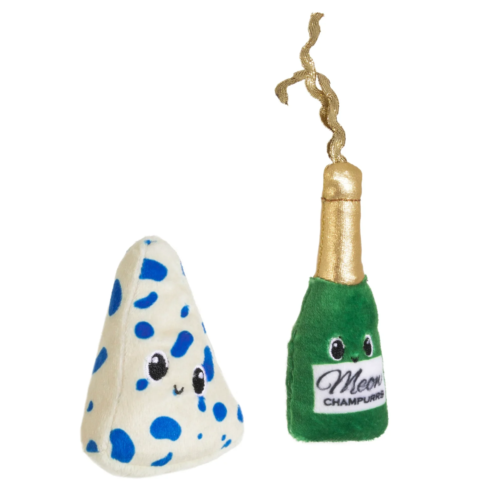 Quirky Kitty Wine & Cheese Catnip Plush Cat - Image 2