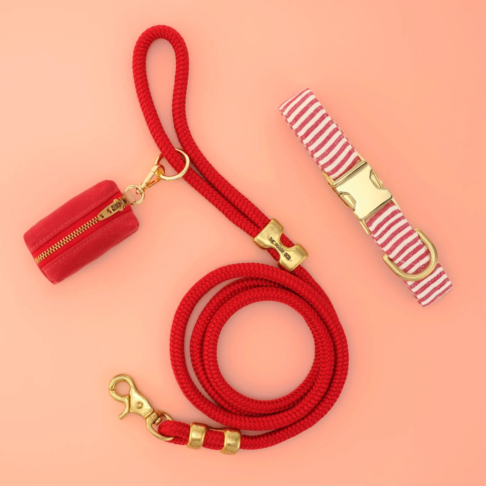 Red Stripe Collar Walk Set - Image 2