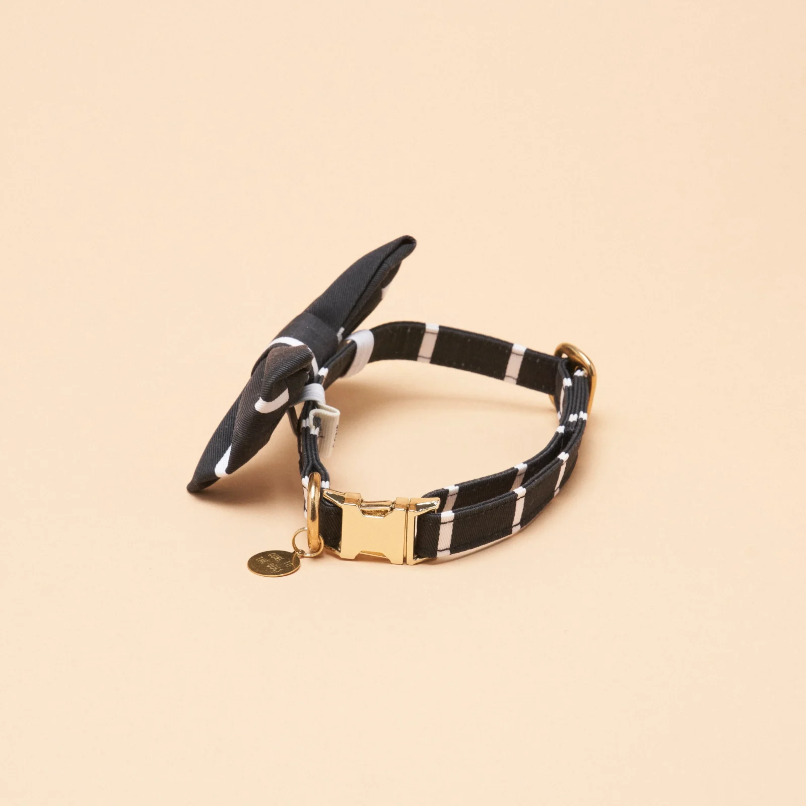 Bailey Bowtie Collar - Navy Stripe - Image 2