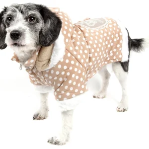 Pet Life ® 'Bow-Couture' Polka-Dot Bowed Insulated Dog Sweater Jacket