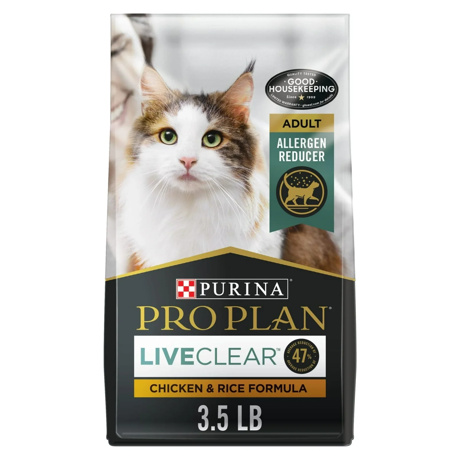 Purina Pro Plan LiveClear Allergen Reducing High-Protein Chicken and Rice Adult Dry Cat Food