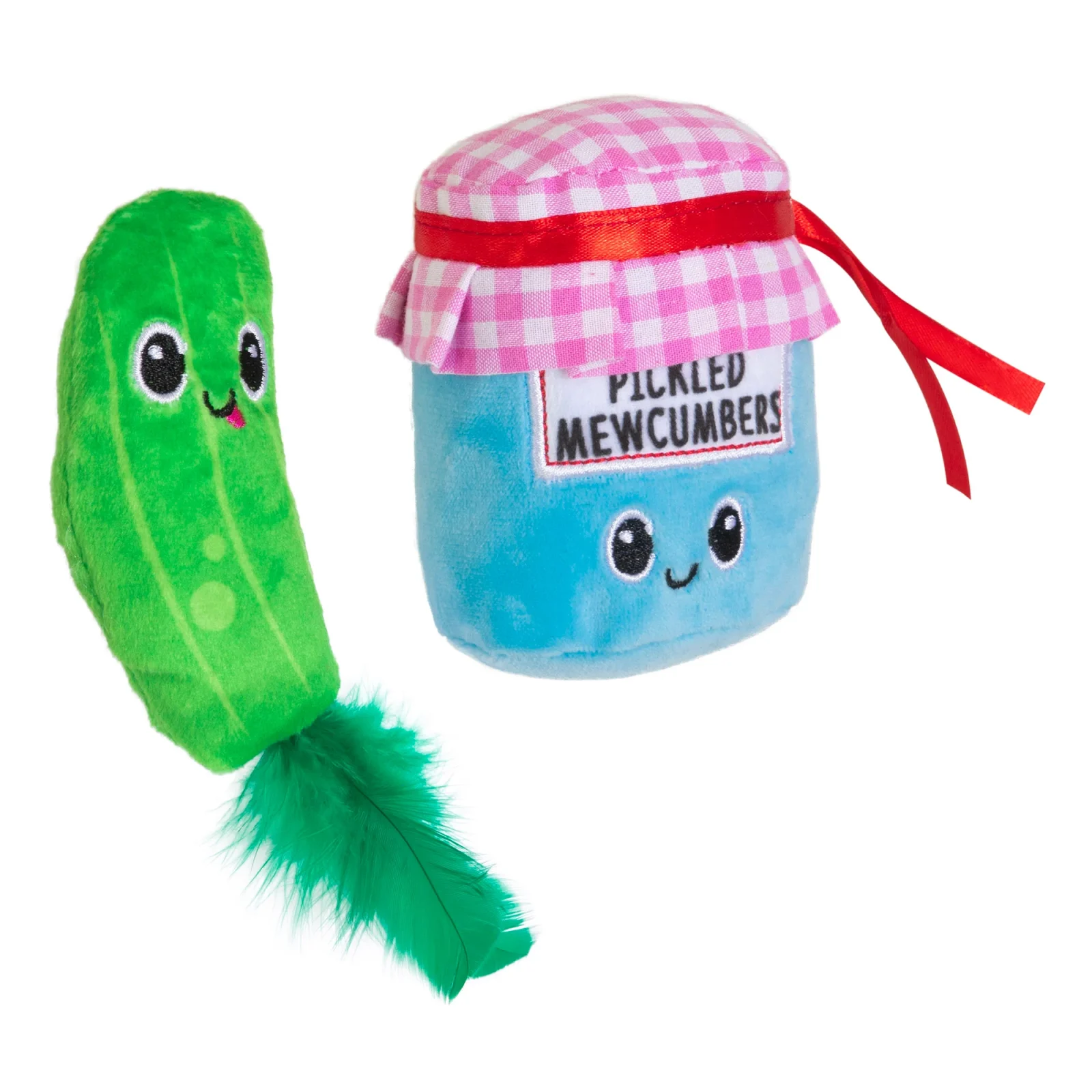 Quirky Kitty Pickled Mewcumbers Catnip Plush Cat Toy - Image 2