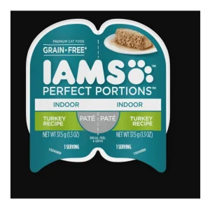 IAMS Perfect Portions Grain-Free Indoor Adult Wet Cat Food - Turkey Pate, 2.6 oz, 24 ct