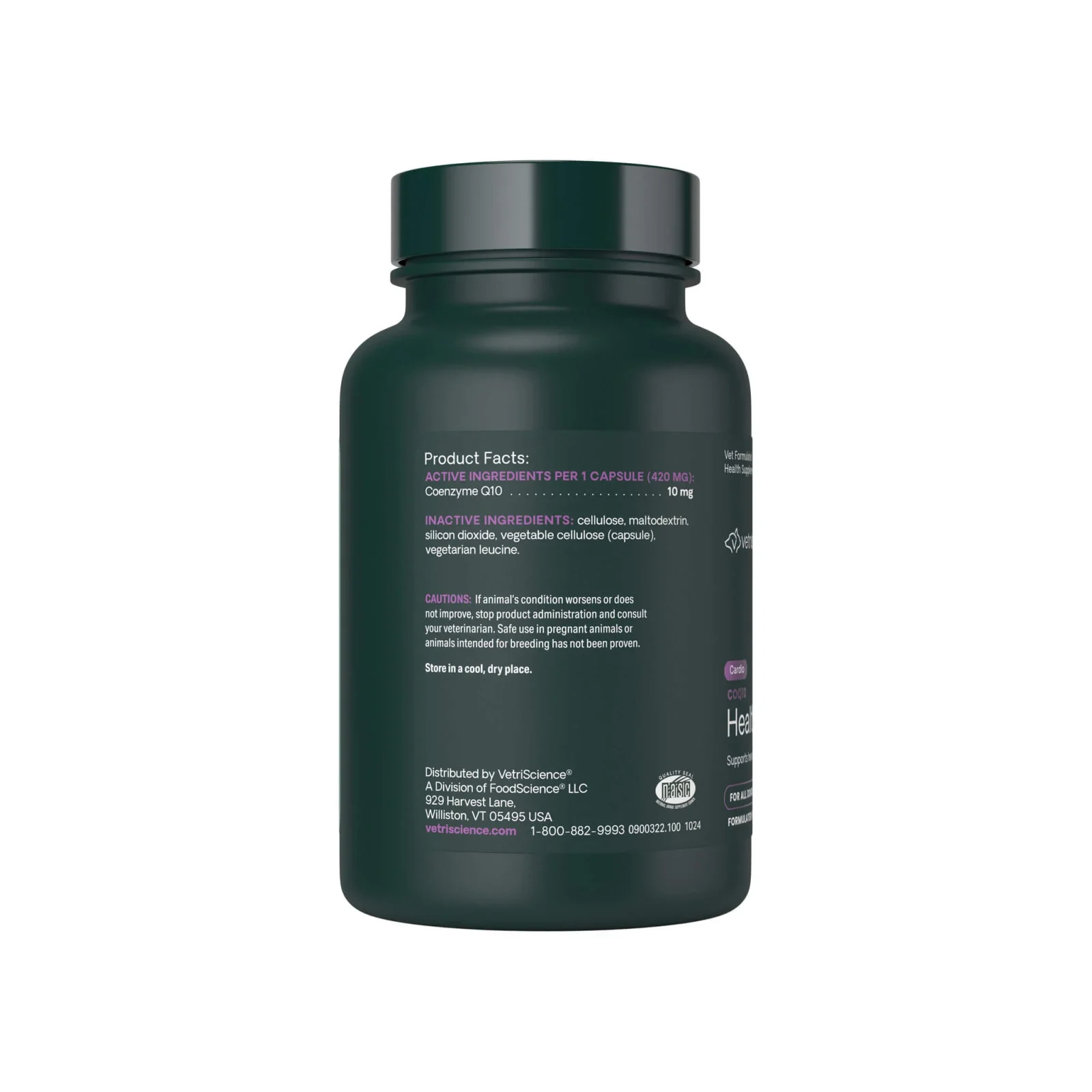 VetriScience COQ10 Healthy Heart Supplement for Dogs & Cats - Image 2