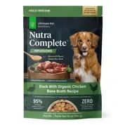 Ultimate Pet Nutrition Nutra Complete Infusions Plus Bone Broth Duck Recipe Freeze Dried Dog Food