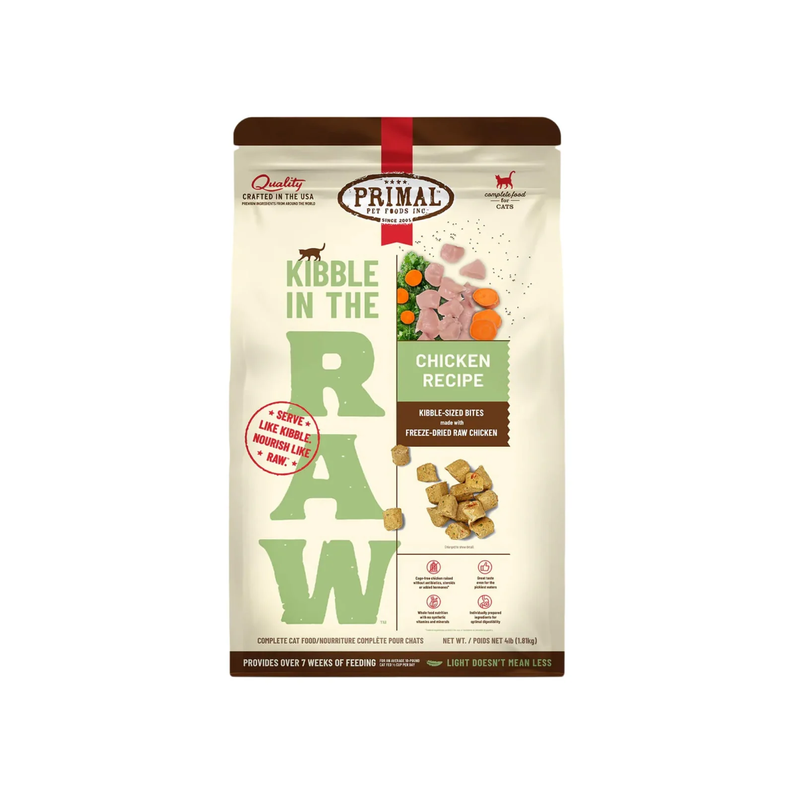 Primal Feline Kibble in the Raw Freeze Dried Cat Food