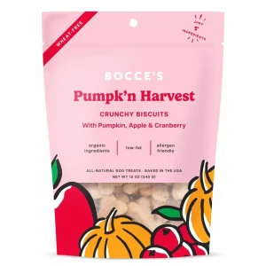 Bocce's Bakery Pumpk'n Harvest Small Batch Biscuit Dog Treats 12 oz
