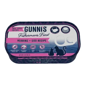 Gunni's Pet Grain-Free Wet Cat Food - Cod, Salmon and Herring, 3 oz each, Case of 17