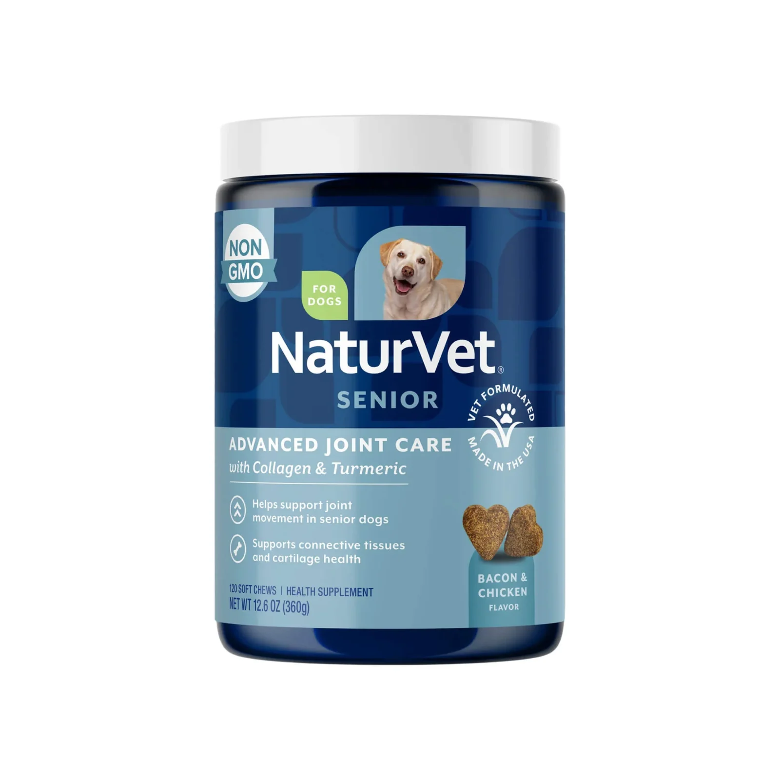 NaturVet Senior Advanced Joint Care With Collagen & Turmeric Soft Chews for Dogs - Image 2