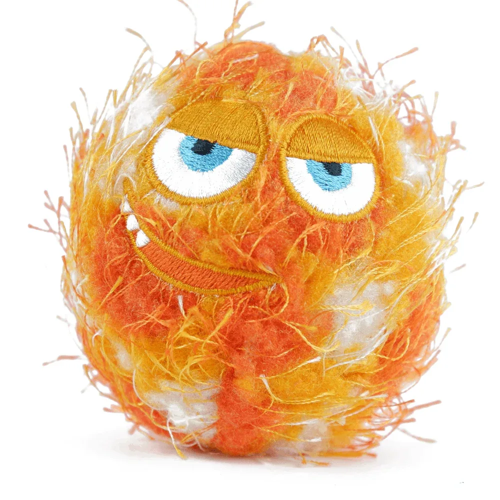 GiGwi Crazy Ball with Foam Rubber Ball and Squeaker Toy for Dogs (Orange)